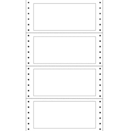 Etichette adesive a modulo continuo TT951 - in carta - corsia singola - permanenti - 140 x 60 mm - 4 et/fg - 100 fogli - bianco - Markin