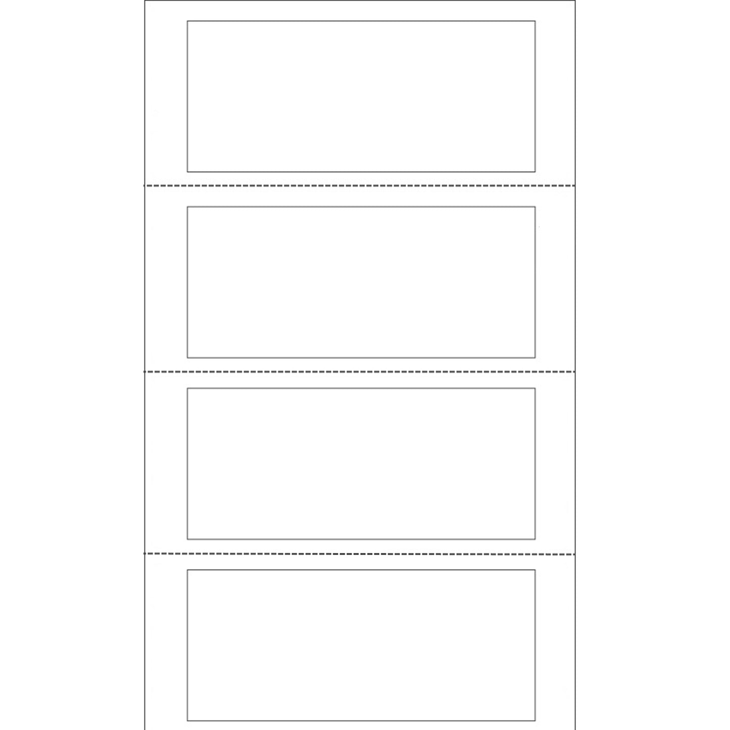 Etichette adesive a modulo continuo TT951-2 - in carta - corsia singola - permanenti - 140 x 60 mm - 4 et/fg - 100 fogli - bianco - Markin