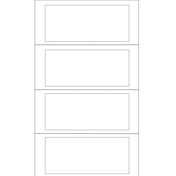 Etichette adesive a modulo continuo TT951-2 - in carta - corsia singola - permanenti - 140 x 60 mm - 4 et/fg - 100 fogli - bianco - Markin