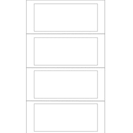 Etichette adesive a modulo continuo TT951-2 - in carta - corsia singola - permanenti - 140 x 60 mm - 4 et/fg - 100 fogli - bianco - Markin