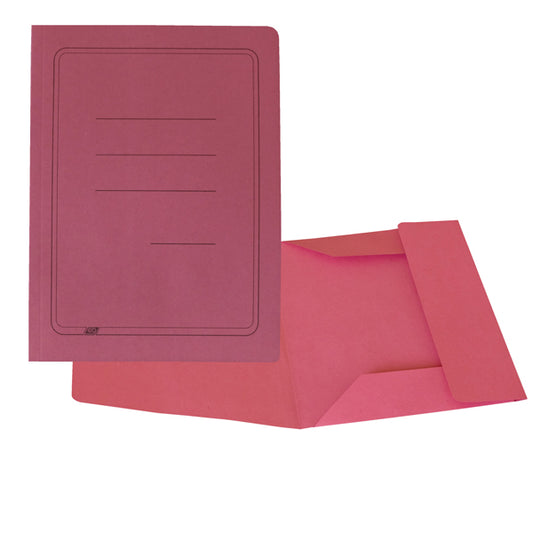Cartellina 3 lembi con stampa - 200 gr - 25 x 33 cm - cartoncino manilla - magenta - Cartotecnica del Garda - conf. 50 pezzi