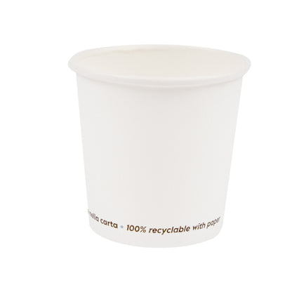 Bicchiere in carta - 100 ml - bianco - Signor Bio - conf. 50 pezzi