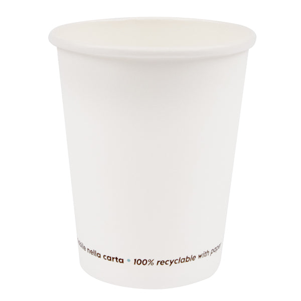 Bicchiere in carta - 250 ml - bianco - Signor Bio - conf. 50 pezzi