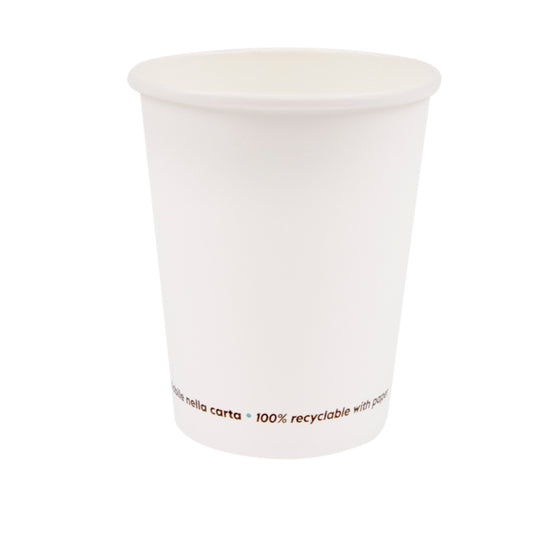 Bicchiere in carta - 350 ml - bianco - Signor Bio - conf. 50 pezzi