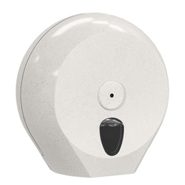 Dispenser carta igienica Woodplastic rotolo Mini Jumbo plus - 27,3 x 12,8 x 27 cm - rotolo diametro 23 cm - bianco - Mar Plast