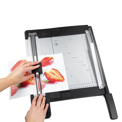 Taglierina Homeoffice 2in1 - lama rotante + ghigliottina - A4 - grigio/nero - Titanium