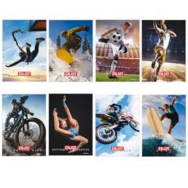 Maxiquaderno Enjoy Sport  - A4 - 4 mm - 21 fogli - 80 gr - Blasetti
