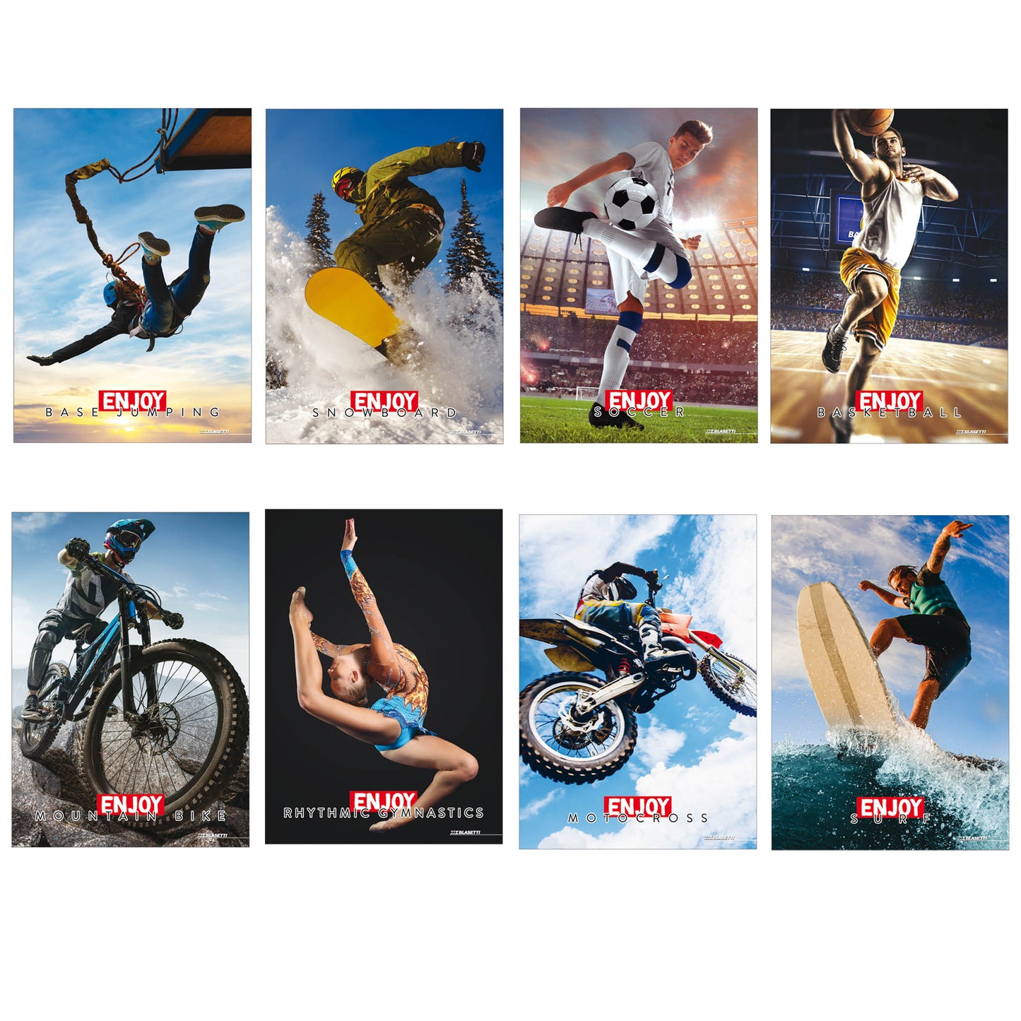 Maxiquaderno Enjoy Sport  - A4 - 4 mm c/margine - 21 fogli - 80 gr - Blasetti