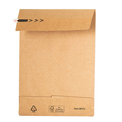 Sacchetti a fondo quadro E-Green - B4 - 25 x 35 x 5 + 10 cm - carta kraft - avana - Bong Packaging - conf. 250 pezzi