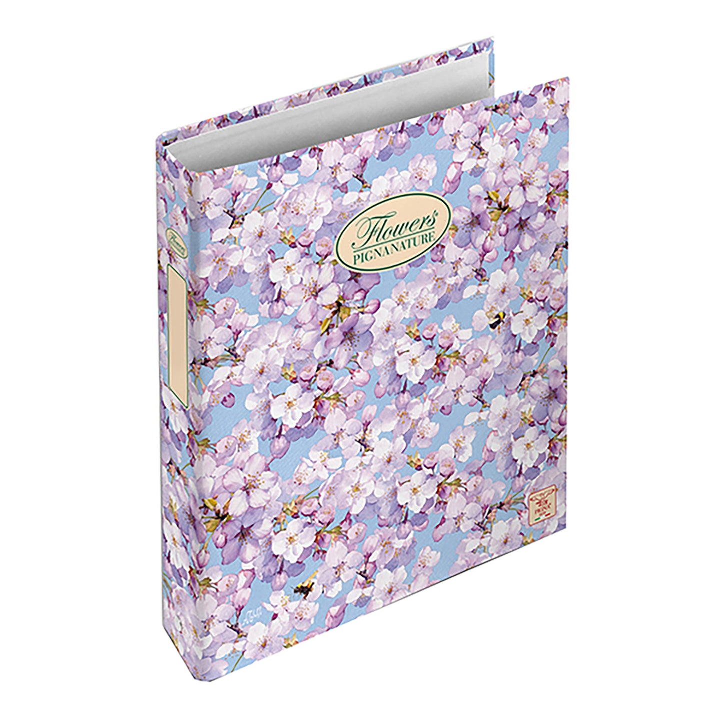 Raccoglitore Nature Flowers - A5 - 4 anelli da 30mm - dorso 3 cm - Pigna