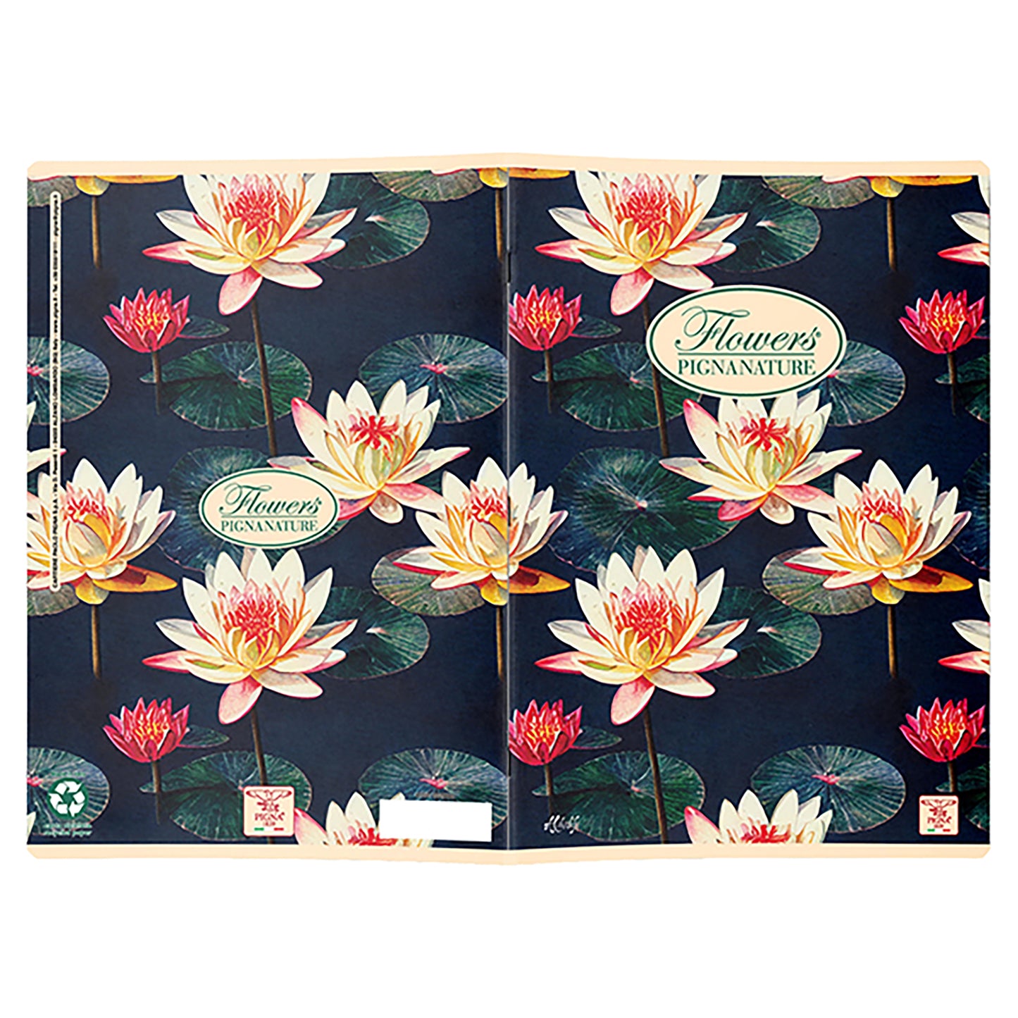 Quaderno Nature Flowers - A5 - 1 rigo - 42 fogli - 80 gr - Pigna