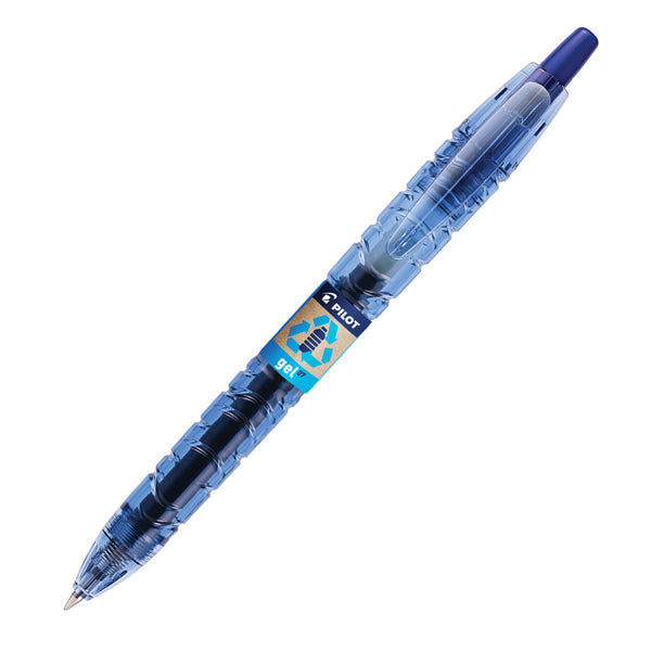 Roller gel B2P Ecoball BeGreen - punta 0,7 mm - 10 refill B2P inclusi - blu - Pilot - conf. 20 pezzi