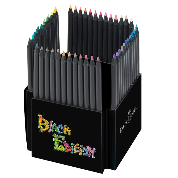 Matite colorate triangolare Black Edition - colori assortiti - Faber-Castell - conf. 50 pezzi