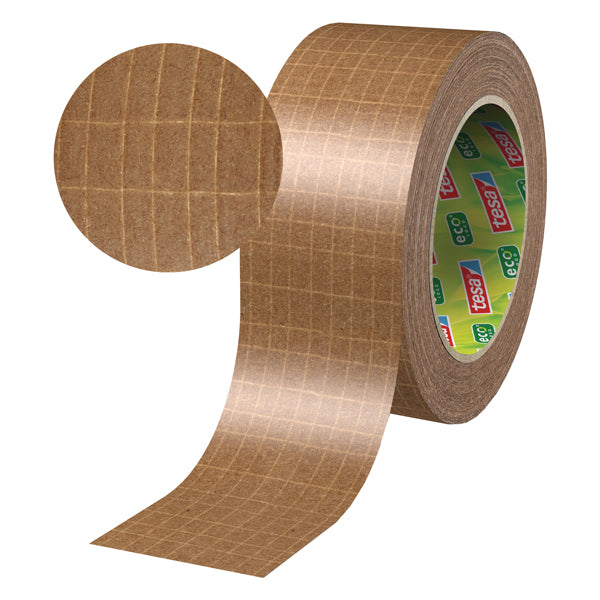 Nastro adesivo Tesapack Eco - paper ultra strong ecoLogo - 25 m x 5 cm - avana - Tesa