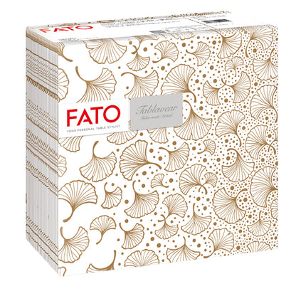 Tovagliolo linea AirLaid - carta - 40 x 40 cm - biloba/nocciola - Fato - conf. 50 pezzi