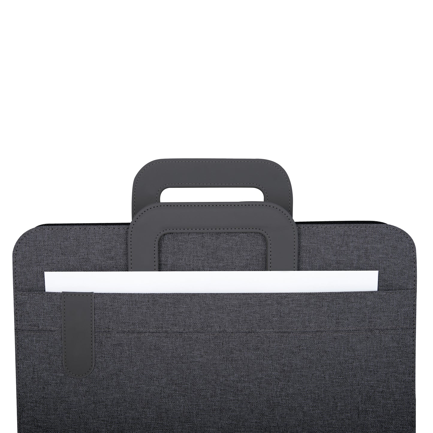 Portablocco Flap - con manici - tessuto - nero - A4 - City Time