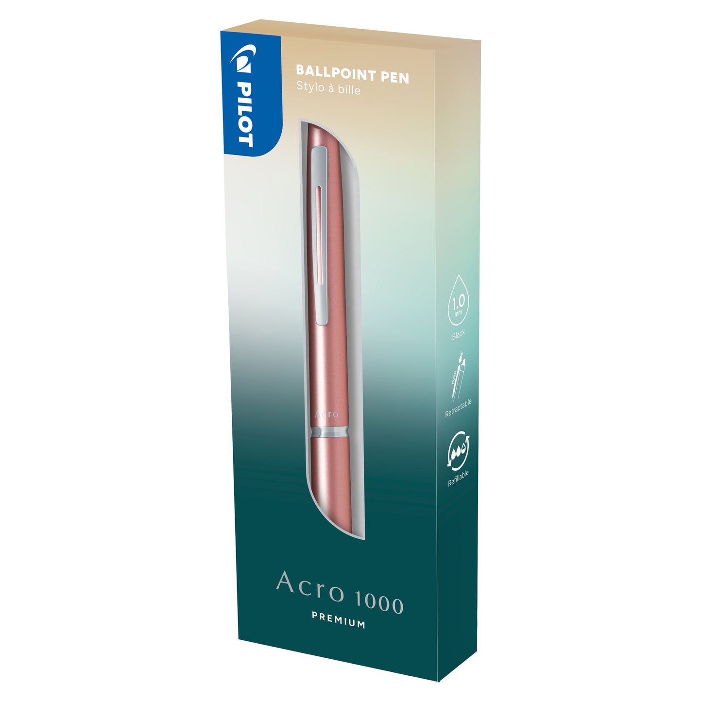 Penna a sfera scatto Acro 1000 - punta 1.0 mm - fusto rosa - Pilot