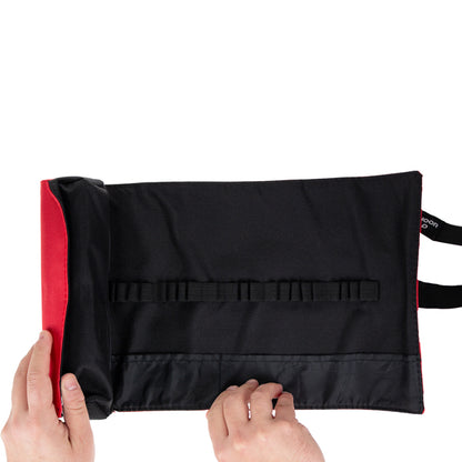 Astuccio arrotolabile Roller - con astuccio zip interno - 24 scomparti - 7,5 x 21,5 cm - tessuto - rosso - Koh.I.Noor