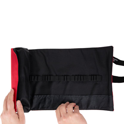Astuccio arrotolabile Roller - con astuccio zip interno - 24 scomparti - 7,5 x 21,5 cm - tessuto - rosso - Koh.I.Noor