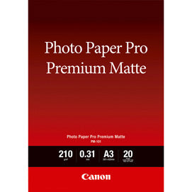 Canon - Carta fotografica Premium Matte PM-101 - A3 - 20 Fogli - 8657B006