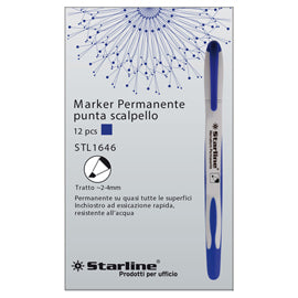Marcatore permanente Starline - punta a scalpello da 2,00-4,00mm - blu - Starline