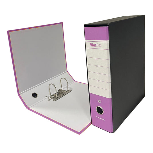 Registratore Starbox sfuso - dorso 8 cm - protocollo 23 x 33 cm - lilla - Starline