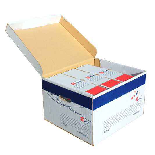 Scatola archivio ST-box - con coperchio - 37,5 x 42,5 x 26,5 cm - Starline