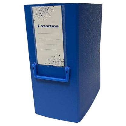 Scatola archivio con maniglia - dorso 20 cm - 25 x 35 cm - blu - Starline