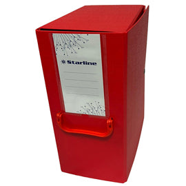 Scatola archivio con maniglia - dorso 20 cm - 25 x 35 cm - rosso - Starline
