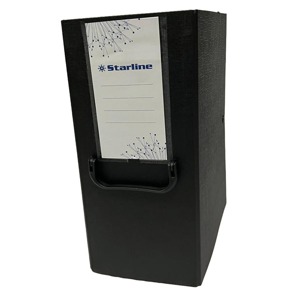 Scatola archivio con maniglia - dorso 20 cm - 25 x 35 cm - nero - Starline
