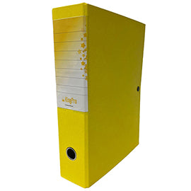 Scatola progetto KingPro - con portaetichetta - dorso 4 cm - giallo - Starline