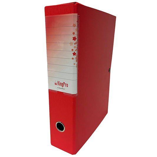 Scatola progetto KingPro - con portaetichetta - dorso 10 cm - rosso - Starline