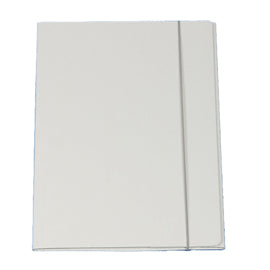 Cartella 3 lembi con elastico Queen - A4 - dorso variabile - cartone plastificato - bianco - Starline