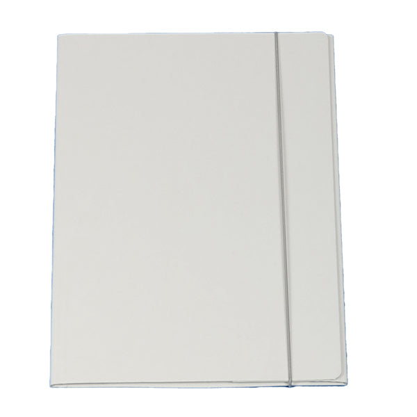Cartella 3 lembi con elastico Queen - A4 - dorso variabile - cartone plastificato - bianco - Starline
