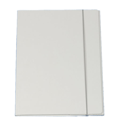 Cartella 3 lembi con elastico Queen - A4 - dorso variabile - cartone plastificato - bianco - Starline