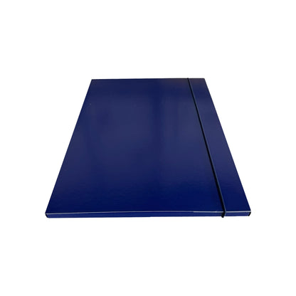 Cartella 3 lembi con elastico - 25 x 34 cm - dorso 1cm - blu - Starline