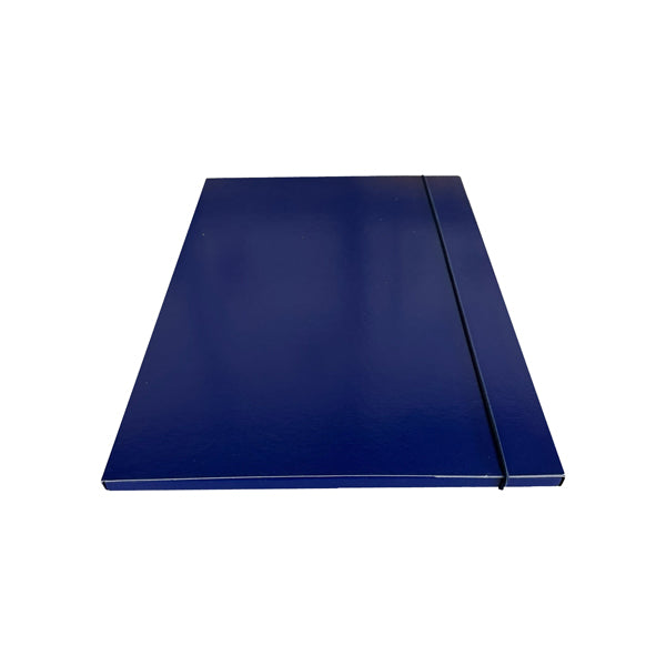 Cartella 3 lembi con elastico - 25 x 34 cm - dorso 1cm - blu - Starline
