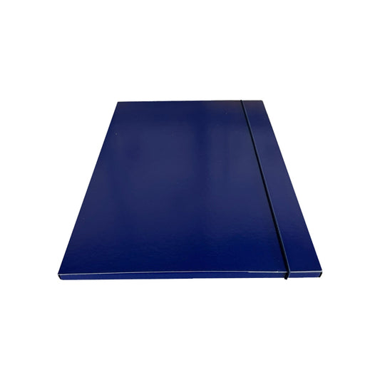Cartella 3 lembi con elastico - 25 x 34 cm - dorso 1cm - blu - Starline