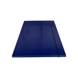 Cartella 3 lembi con elastico - 25 x 34 cm - dorso 1cm - blu - Starline