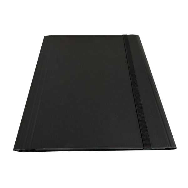 Cartella 3 lembi con elastico piatto - A4 -dorso variabile - grigio - Starline
