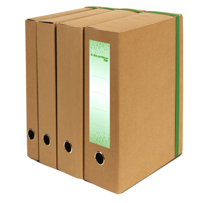 Cartella progetto con elastico - cartone FSC - dorso 4 cm - 25 x 35 cm - avana - Starline