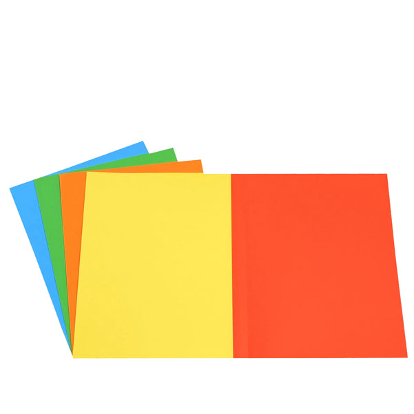 Cartellina semplice - 200 gr - A4 - cartoncino bristol - 5 colori assortiti - Starline - conf. 50 pezzi