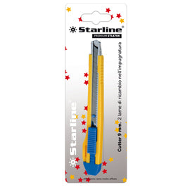 Cutter Premium - con bloccalama - 2 lame incluse - 9 mm - Starline