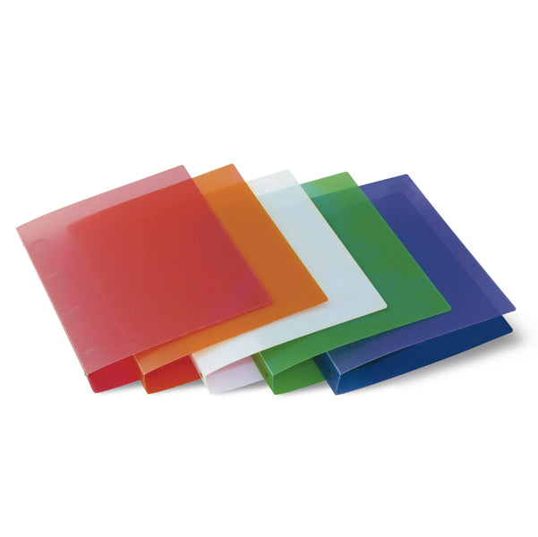 Raccoglitore Eco - 22 x 30 cm - 4 anelli tondi 17 mm - dorso 2,5 cm - PP semitrasparente - colori assortiti - Starline
