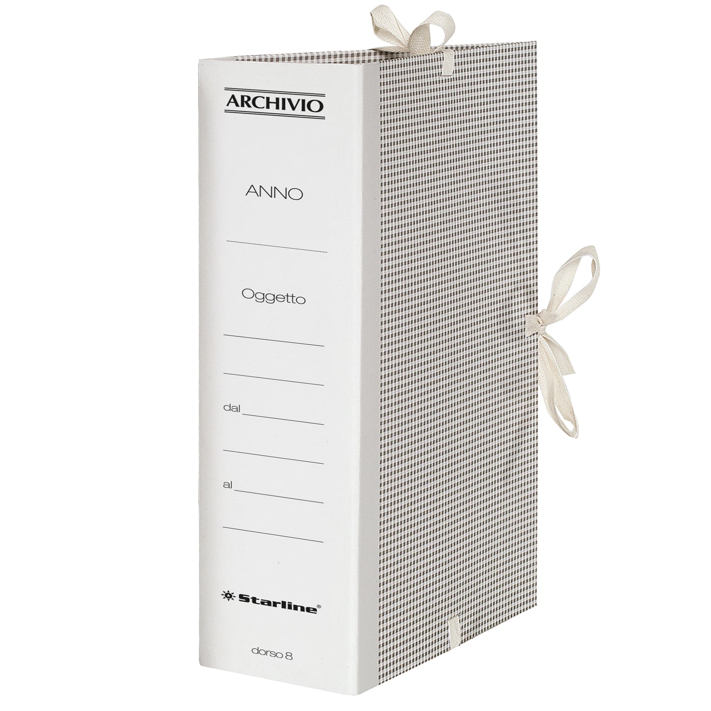 Faldone - lacci incollati - tela - 35 x 25 cm - dorso 8 cm - Starline