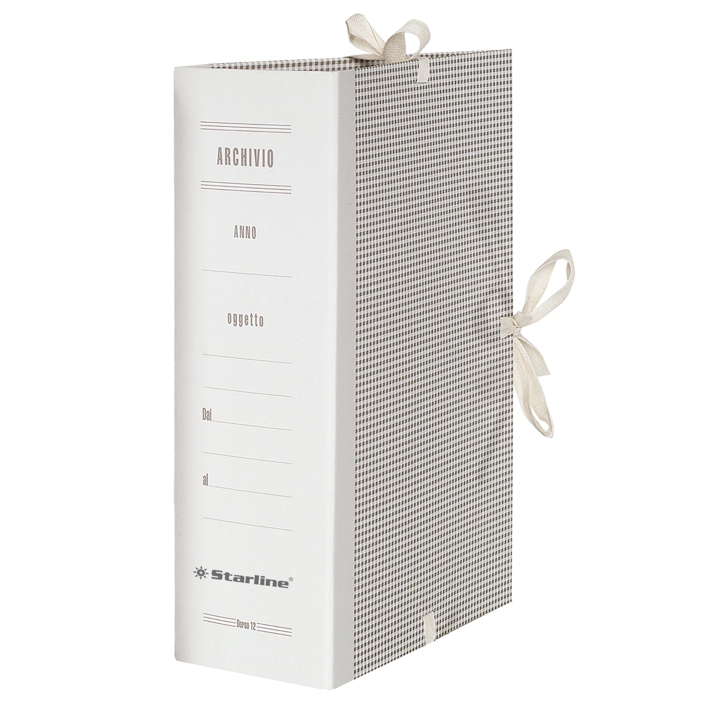 Faldone - lacci incollati - tela - 35 x 25 cm - dorso 12 cm - Starline
